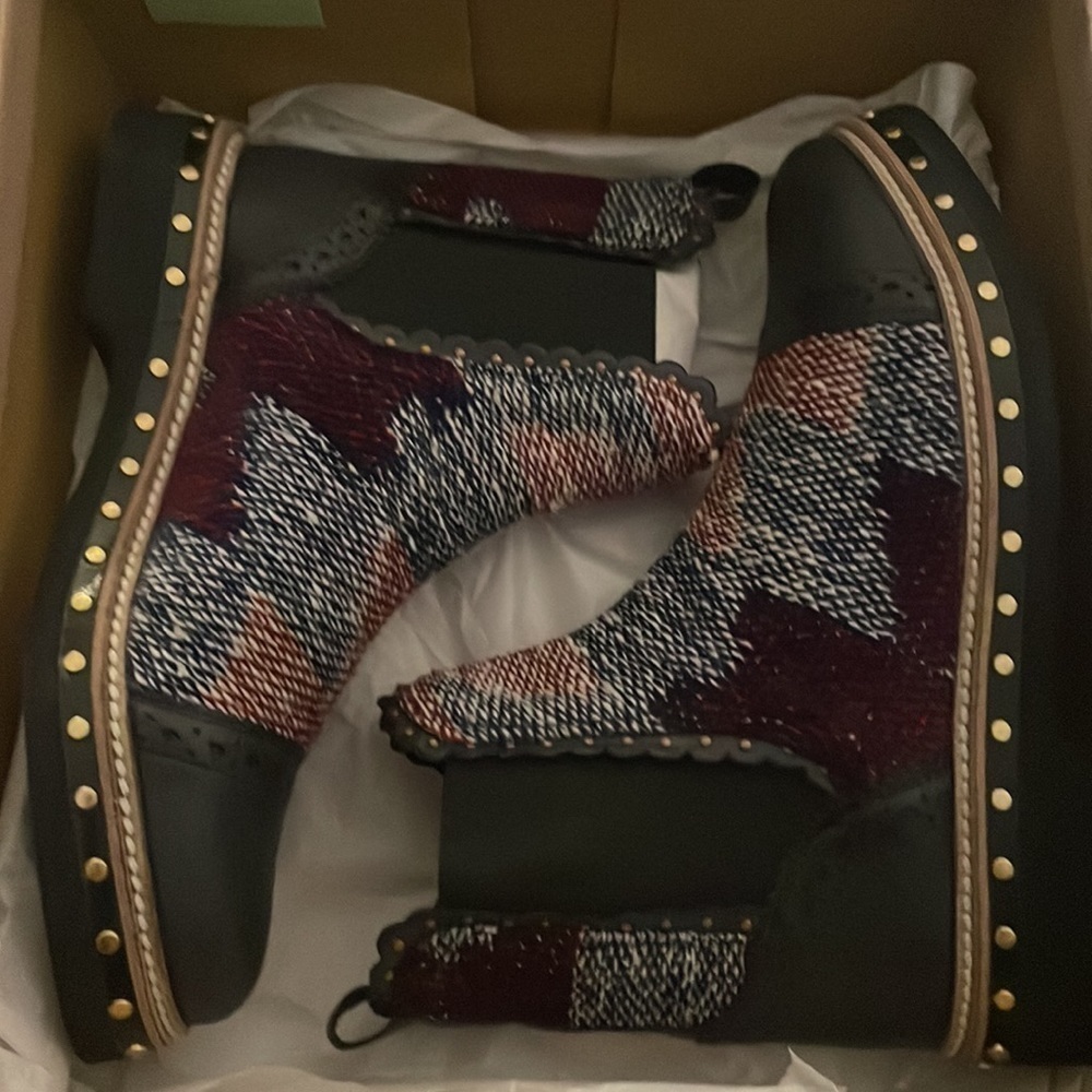 NEW Free People Textile Atlas Chelsea Boots 6.5 - Picture 8 of 10